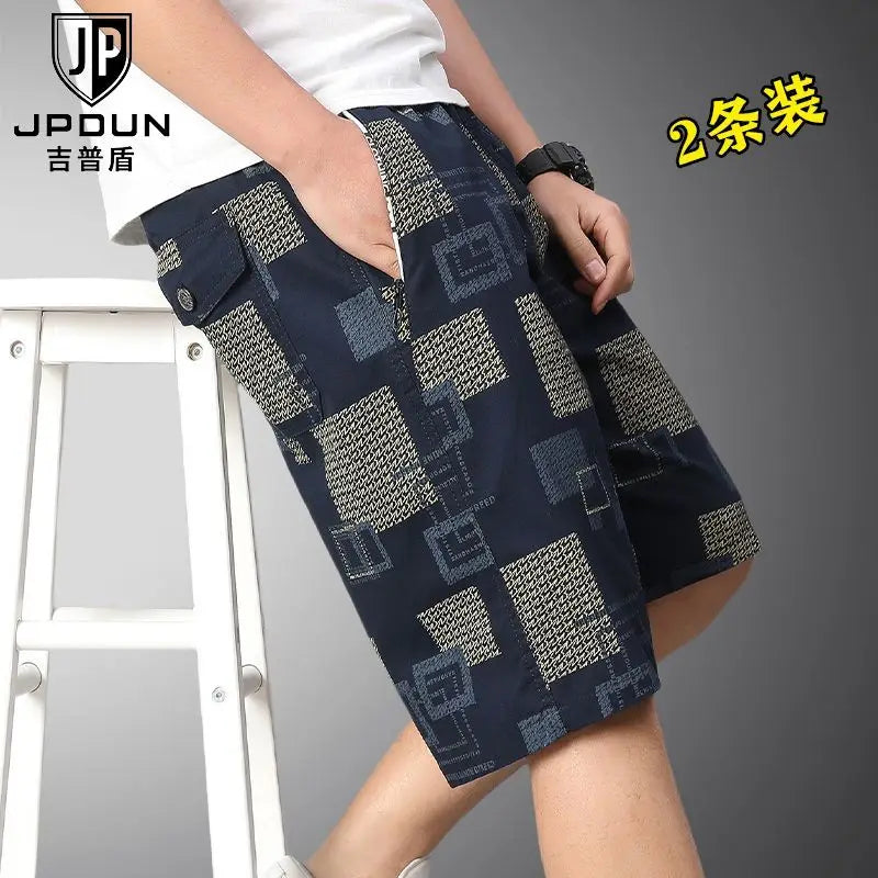 Herren-Badeshorts Reine Baumwolle Locker Lässig Sommer
