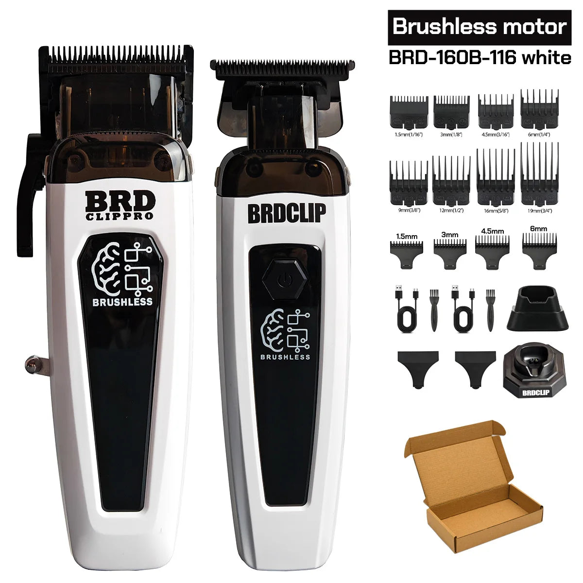 BRDCLIP 106B FA1T 609 Profi Haarschneidemaschine 7500RPM 7700RPM 7000RPM DLC Klinge mit Basis 106B Bürstenloser Motor Haarschneider