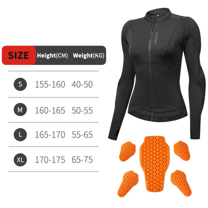 WOSAWE Women Motorcycle Jacket CE Approved Motorcycle Body Armor Summer Downhill Motorbike Protection Moto Racing Clothing