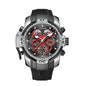 Reef Tiger watch with red and black design on a white background