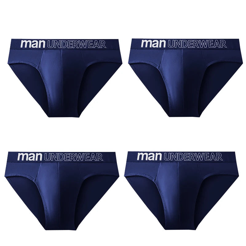 4 Stück Herren Sexy Slips Studentenmode Unterwäsche Herren Slips Atmungsaktive Elastische Große Größe Herren Unterhosen Buchstabenbunddruck