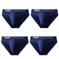 4pcs Men's Sexy Briefs Student Fashion Underwear Men's Panties Breathable Elastic Large Size Male Underpants Letter waist print