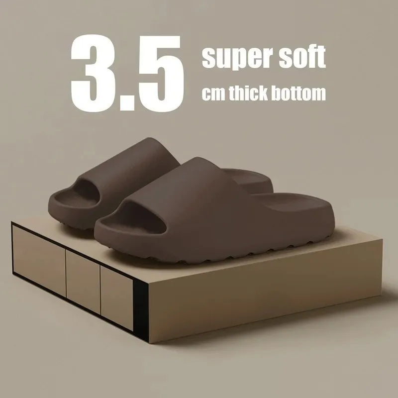 Coconut Cloud Slippers – Thick-Sole EVA Beach Sandals for Men & Women