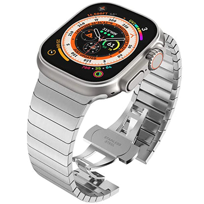 Luxuriöses Edelstahlarmband für Apple Watch Series 10 9 8 7 46mm 45mm 41mm Gliederarmband Iwatch Ultra 2 49mm IWatch Metallarmband