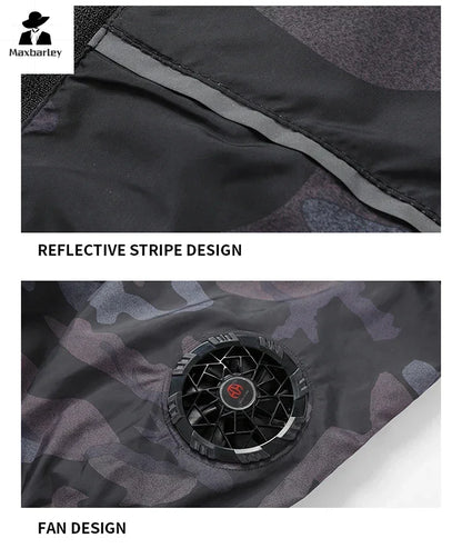 Summer Cool Vest Wearable Refrigeration Fan Vest Air Conditioner Clothes Outdoor Cooling Tactical Fishing Sleeveless Work Jacket