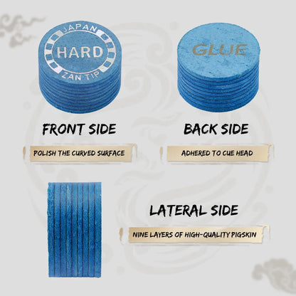 Zan Tip Premium 14mm Pool Cue Tips – Pro Billiard