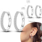 925 Sterling Silver Hoops Earrings Hypoallergenic Hoops Earrings With Zirconia Fashion High Quality Jewelry for Women Girls
