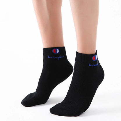 5/10/20 Paar Herren Knöchelsocken Baumwolle Klassische Markenmode Schwarz-Weiße Socken Atmungsaktive Mesh Sportsocken für den Sommer