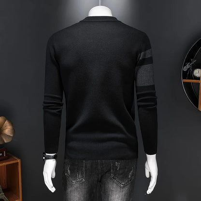 Turtleneck Men's Plaid Sweater
