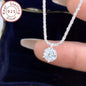 1CT Moissanite Diamond Pendant Necklace Women