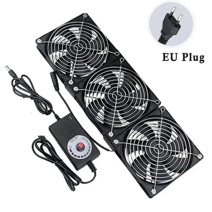 120mm 3000RPM Fan Cooling with Controller 12cm 12V 220V Btc Machine Chassis Workstation Cabinet Radiator Server Fan