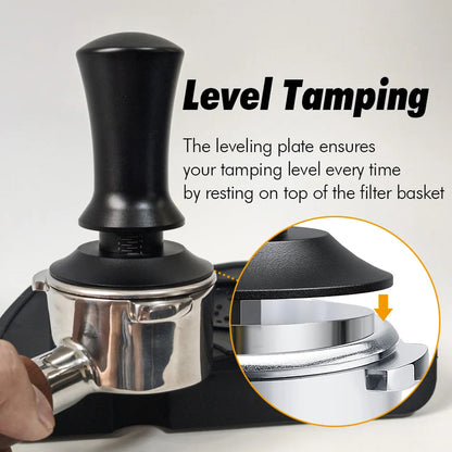 Kaffeetamper 58mm 54mm 51mm Ripple Base Leveling Konstanter Druck Kalibrierte Federbelastete Barista Werkzeuge Espresso Zubehör