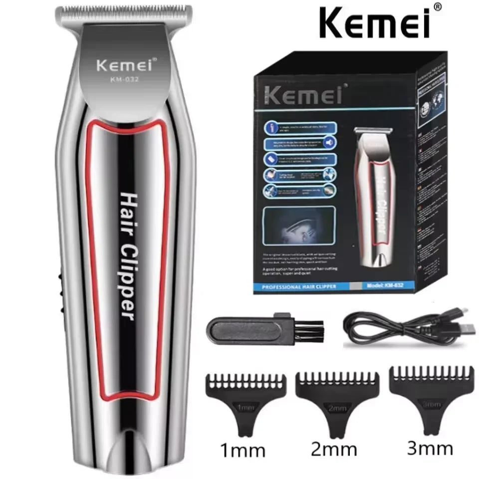 Kemei Professional Haartrimmer Elektrischer Bartschneider für Herren Haarschneidemaschine Haarschneider Haarschneideset KM-032