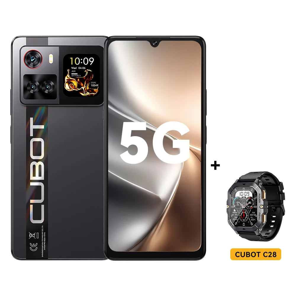 Smartphone 5G Cubot X100, Android 15, Dimensity 7025, 6nm, 2.5GHz, 6,88-Zoll-Bildschirm, 16GB (8+8), 256GB, 64MP Kamera, 5100mAh Akku