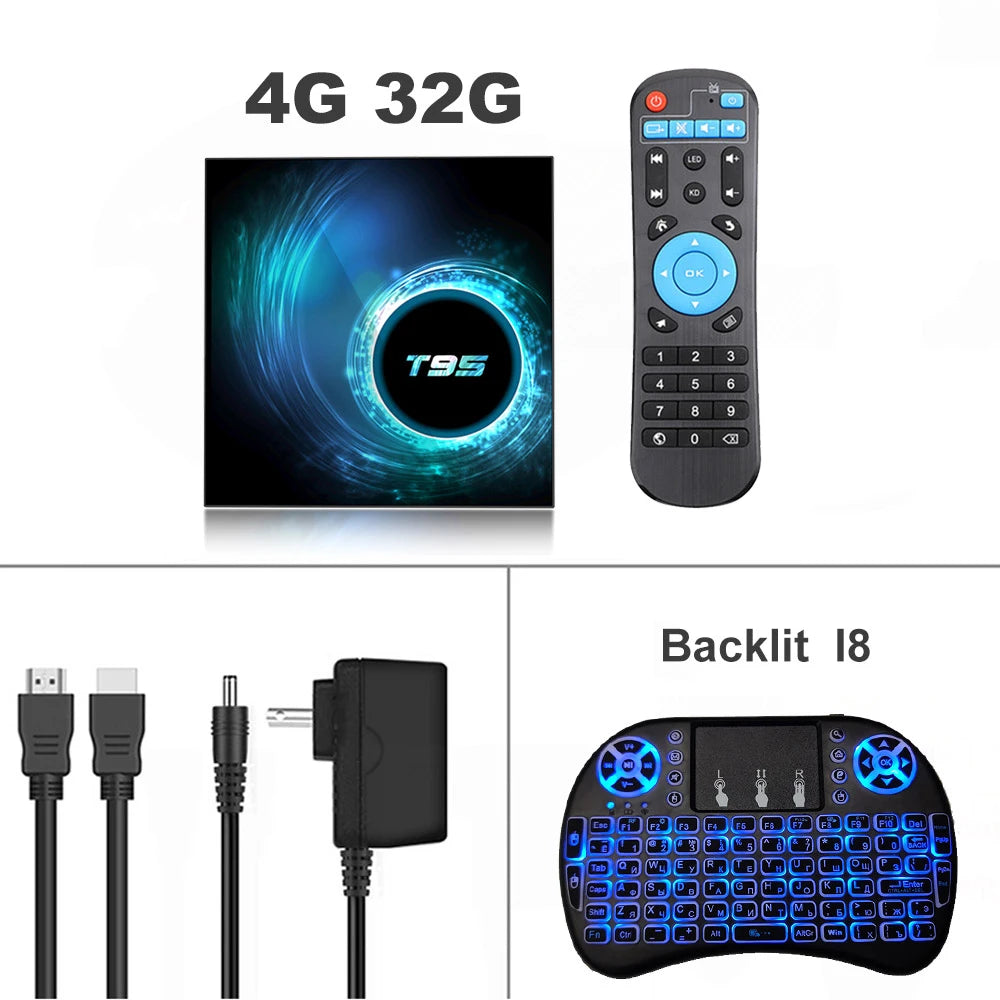Smart TV Box 2025 T95 Plus HD 6K Android 14 Allwinner H616 4GB 64GB 128GB Dual Wifi Mediaplayer PK X96Max Plus H96 Set Top Box