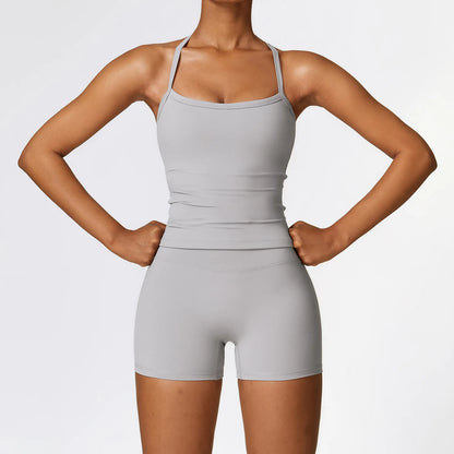 2PCS Yoga Set Women Gym Clothing Fitness Workout Set Sportswear Female Long Sleeve Crop Top High Waist Leggings Sports Suits