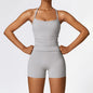 2PCS Yoga Set Women Gym Clothing Fitness Workout Set Sportswear Female Long Sleeve Crop Top High Waist Leggings Sports Suits