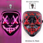 Drahtlose Neon-LED-Reinigungsmaske, im Dunkeln leuchtende Cosplay-Horrormaske, Halloween-Maskerade-Partymasken, leuchtende, lustige Verkleidung