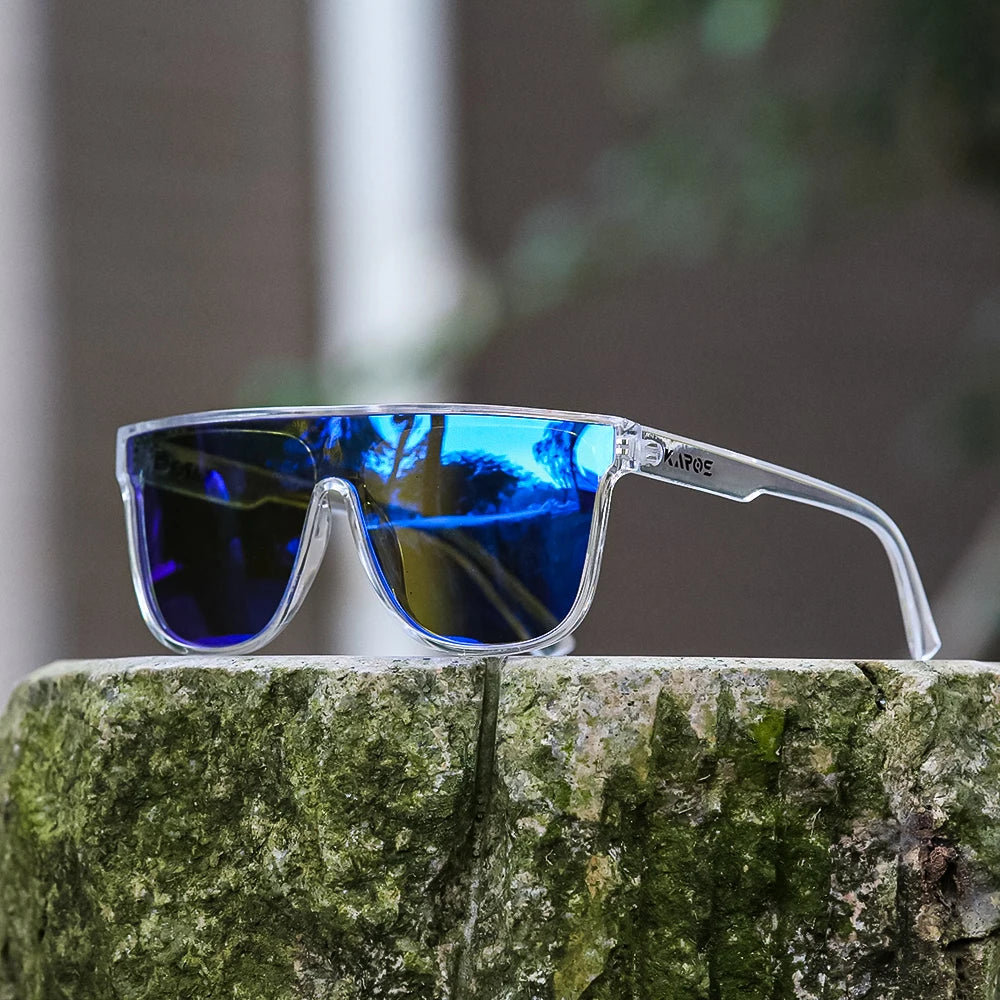 KAROS Polarized Oversized Fashion Sunglasses Men Women Outdoor Large Frame Sports Goggle Beach Sun Glasses Polarized UV400 Eyew