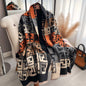 2025 New Luxury Women Two-Sided Print Scarf Soft Warm Pashmina Fashion Shawl Winter Outdoor Coldproof Windproof Blanket Scarf