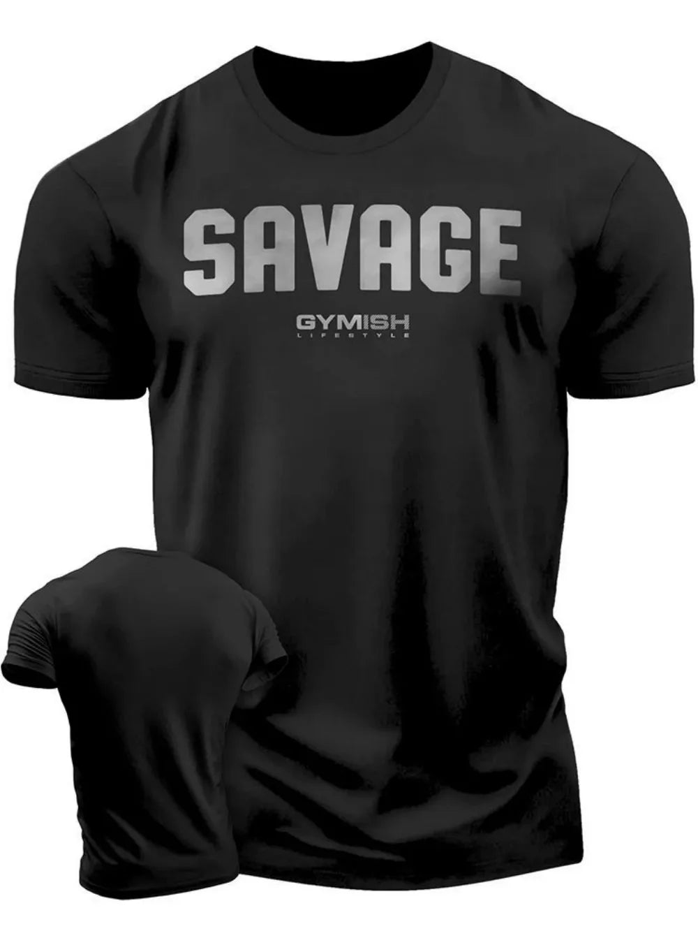 Summer new Adrenaline Power Workoout gym men's breathable round neck T-shirt high-quality letter printed casual top