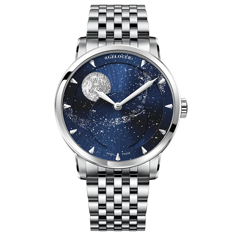 Astronomer Watch Van Gogh Oil Painting Luxury Automatic Mechanical Moon Phase Watch
