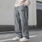 Herren-Cordhose mit geradem Bein, Kordelzug in der Taille, Taschen und Logo-Design – dehnbar, lässige Passform für den Alltag, Frühli