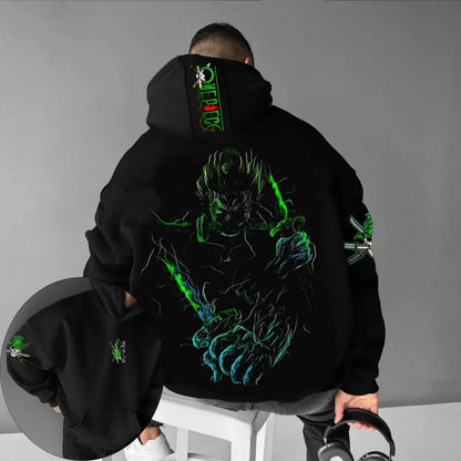 ONE PIECE Roronoa Zoro Anime Hoodie – Men & Kids
