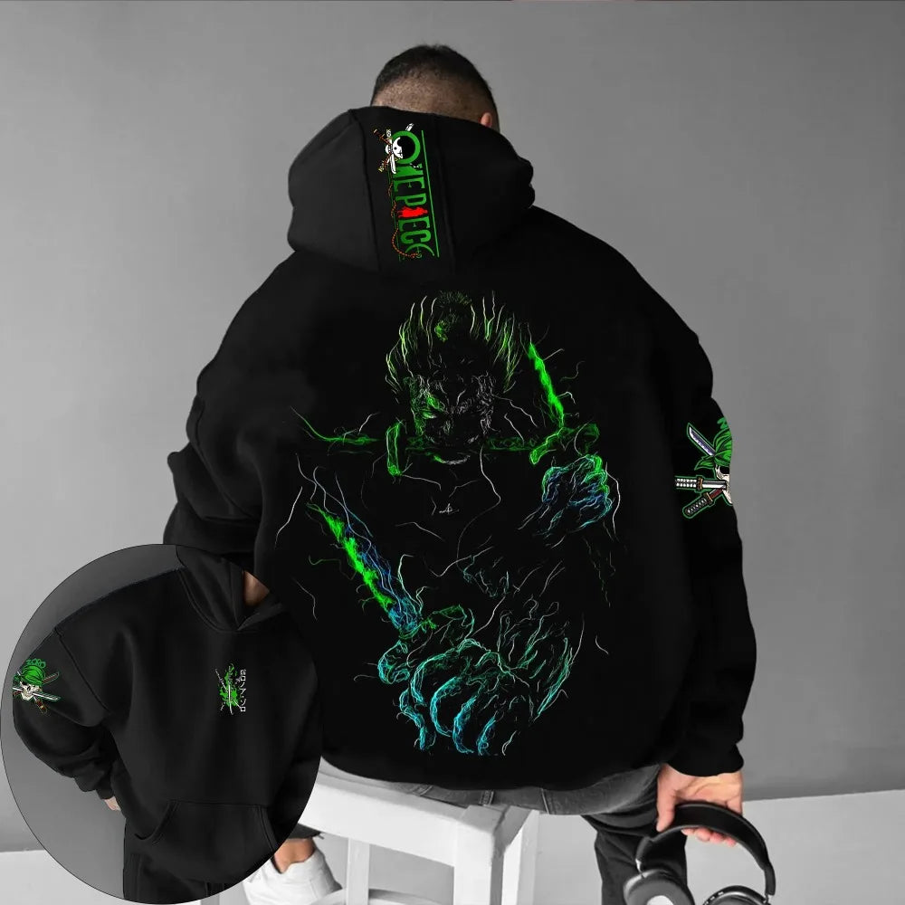 ONE PIECE Roronoa Zoro Anime Hoodie – Men & Kids
