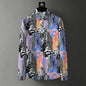 Men's Retro Baroque Print Business Casual Shirt