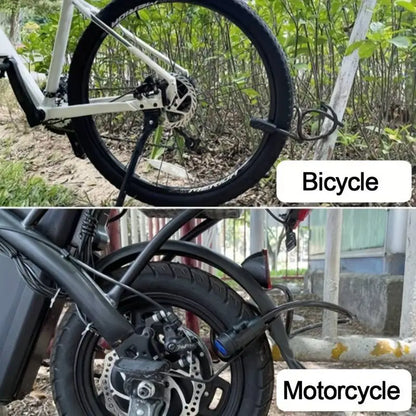 Hochleistungs-Motorradkettenschloss 80 cm, Metall, Diebstahlsicherung, Fahrradschloss mit 2 Schlüsseln für maximale Sicherheit und Verstärkung des Fahrrads