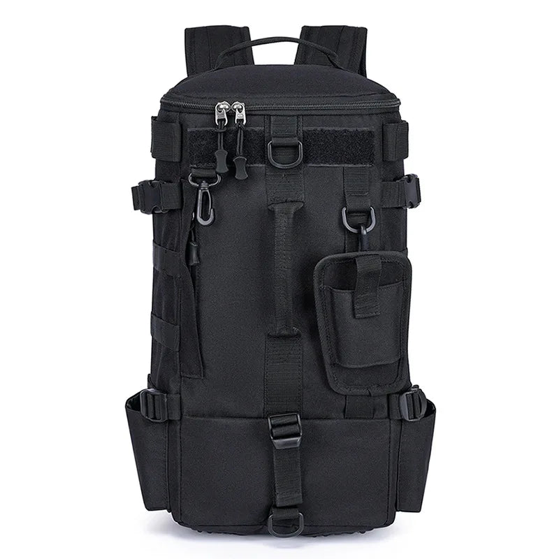 Taktischer Angelrucksack, Gerätetasche mit Rutenhaltern, Angelausrüstung, Molle, Camping, Wandern, Multifunktionale Outdoor-Tasche