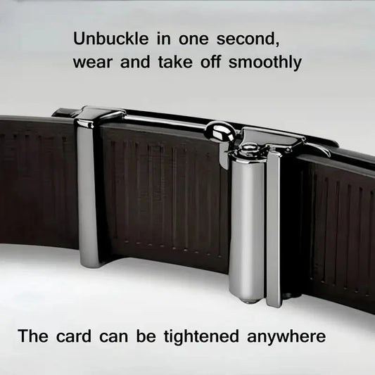 Stylish Men's PU Leather Belt - Fashion Belts for Daily Life, Leisure, Party, Festival, Work, and Business Automatic Buckle