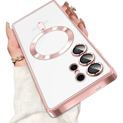 Luxury MagSafe Plating Silicone Case Samsung S26 S25 S24