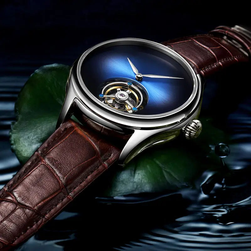 AESOP Top Brand Luxury Clock 100% Authentic Tourbillon Men's Watch Movement Mechanical Sapphire Glass Skeleton Watches for Man