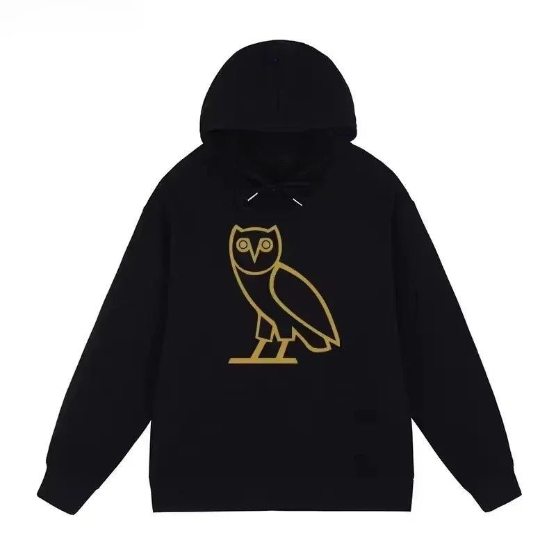 2025 Modetrend Marke Y2K Damen Herren Kapuzenpullover Drake Duck Album Ei Rap Hip-Hop Schlichter Eulenmuster Hoodie Sweatshirt