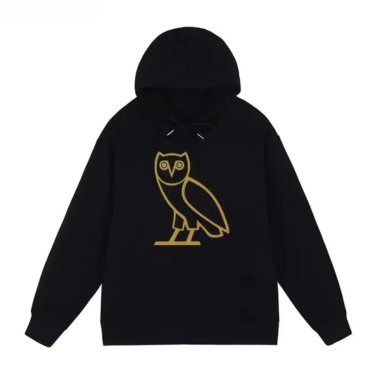 Drake Owl Pattern Hoodie  Hip-Hop Unisex Pullover