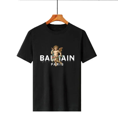 2025 Sommer Luxus T-Shirt Engel Grafikdruck Kurzarm Bequeme T-Shirts Retro Y2k Tees T-Shirt Damen Harajuku T-Shirts