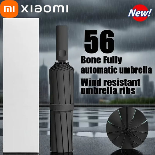 Xiaomi 56 Bones Fully Automatic Double-Rib Sun Rain Umbrella Windproof Design Suitable for the Whole Family Portable for Travel