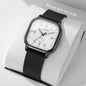 Fashion Square Damenarmbanduhr Lässige Silikonarmband Quarzuhr Sportarmbanduhr für Herren Damen Studenten (Ohne Box)