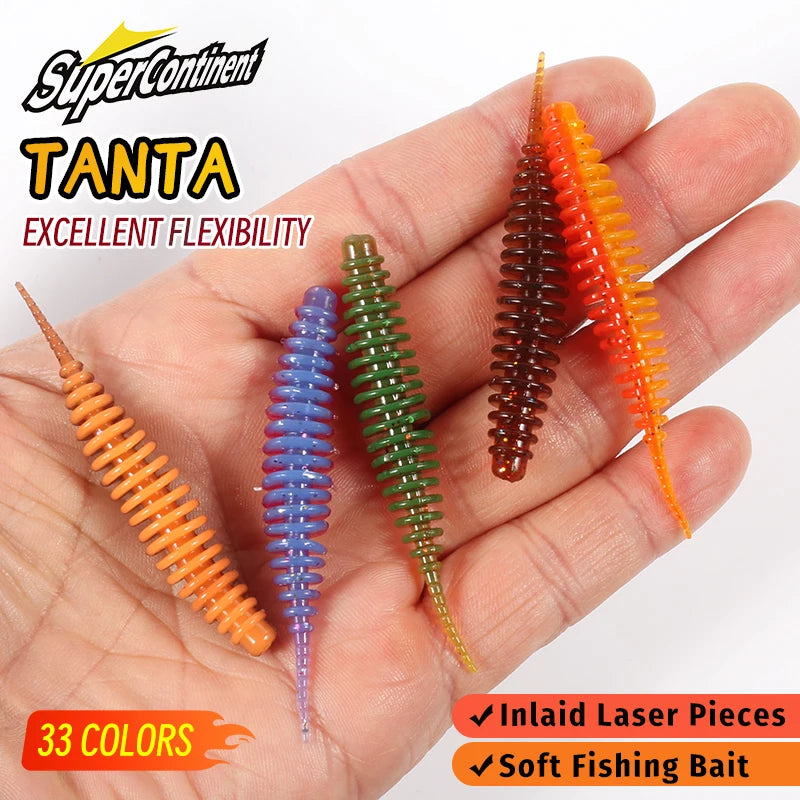 2021 Supercontinent worm bait soft bait Tanta 49mm 65mm fishing lures Pesca carp fishing bass lure Isca artificial PVA