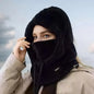 Adjustable Winter Balaclava Hat with Sherpa Hood and Windproof Ski Face Cover for Men and Women