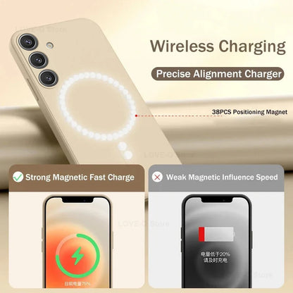 MagSafe Silicone Case Samsung S25 S26 S24 S23 | Wireless