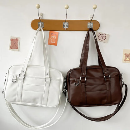 Japanischer Stil JK Tasche Damen High School Schüler Uniform Tasche PU Leder Umhängetasche Damen Einfache Handtaschen Umhängetaschen Itabag