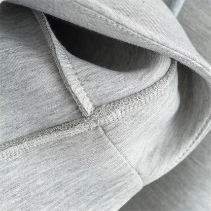 Winter Women's Zipper Hoodie High Street Unisex style Double Pockets Oversize Loose Sweatshirts Outerwear Top