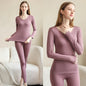 1 Set Warme Thermo-Unterwäsche Sexy Damen Intimate Long Johns Frauen Geformte Sets Weibliche Mittelkragen Thermische Formende Kleidung