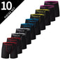 4/5/10 Pcs Fashionable Men's Long Underwear Casual Boyshort Youth Sports Shorts Comfortable Breathable Stretch Shorts Underwear