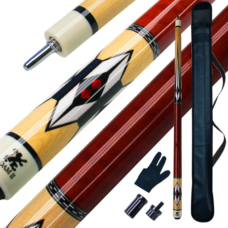 Premium Canadian Hard Maple Pool Cue 13mm Tip Steel Quick Connect Ideal for Nine Ball and Carom Billiards Pool Skill Training