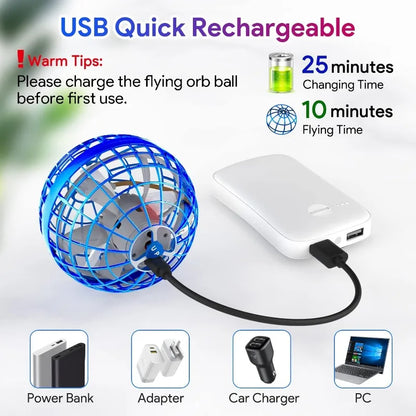Flying Orb Ball, Hand Controlled Hover Boomerang Ball Toys, Hover Orbs Flying Spinner, Orb Drone Ball