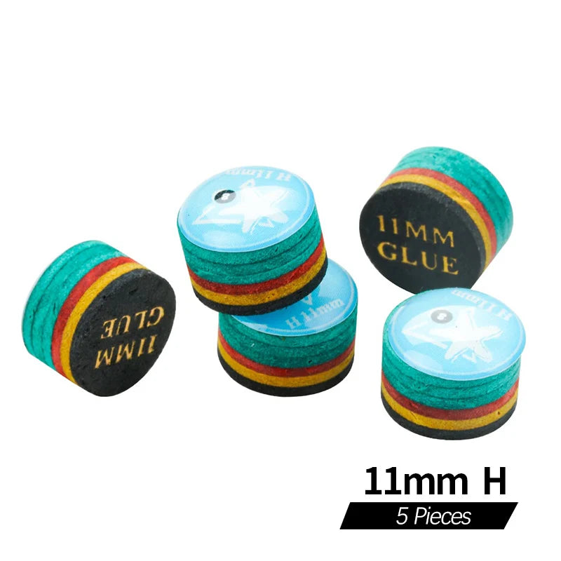 KONLLEN Cue Tips Rainbow Tips 11/14mm Multilayer Cuetips Snooker Hardness S/SS/SX/M/MH/H Pig Skin CRICAL Cue Tip Accessories